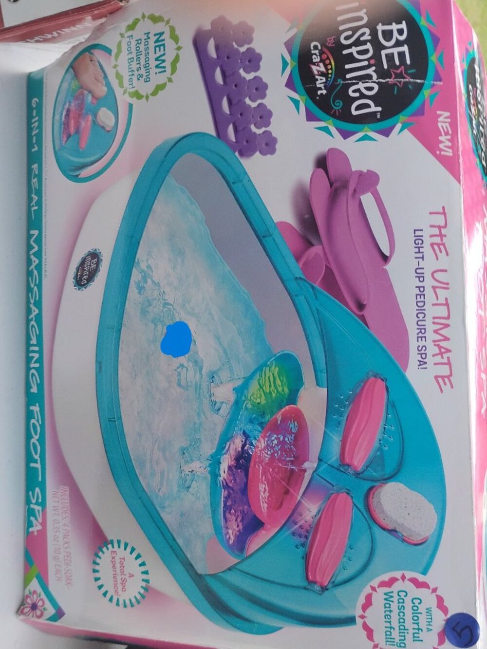 Cra‑Z‑Art BE Inspired 6‑in‑1 Light‑Up Pedicure Spa.